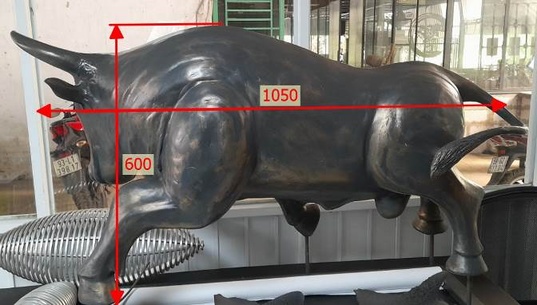 Bronze cast buffalo